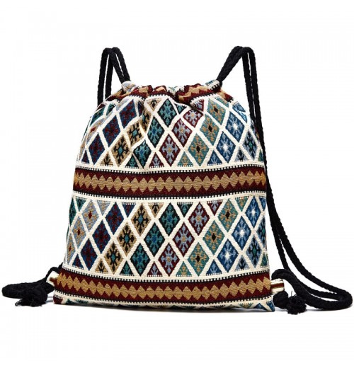 Bohemian Drawstring Backpack