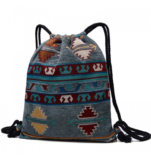 Bohemian Drawstring Backpack