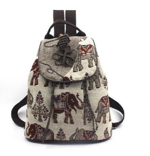 Bohemian Extra Large Canvas Backpack