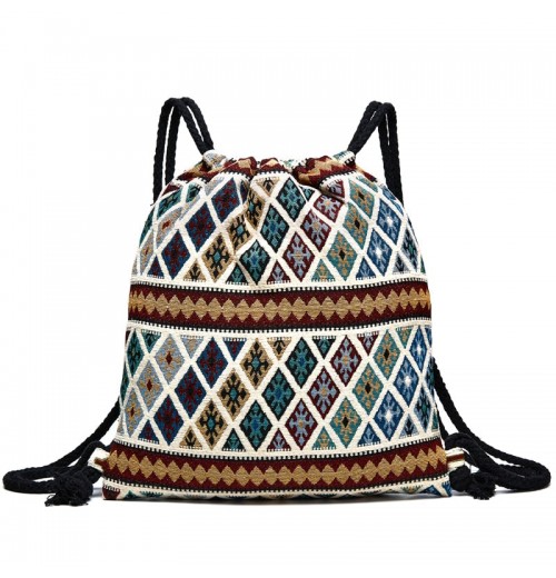 Bohemian Drawstring Backpack