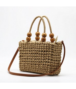 Straw Bag Leather Handles