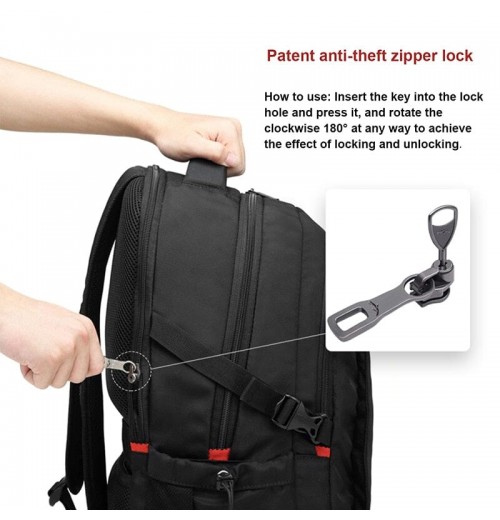 Backpack With Locking Zippers