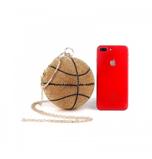 Rhinestone Basketball Purse