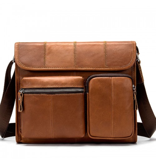 11 Inch Leather Messenger Bag