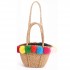 Pom Pom Straw Bag