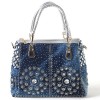 Denim Purse With Rhinestones