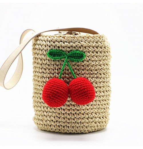 Pom Pom Straw Beach Bag