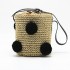 Pom Pom Straw Beach Bag