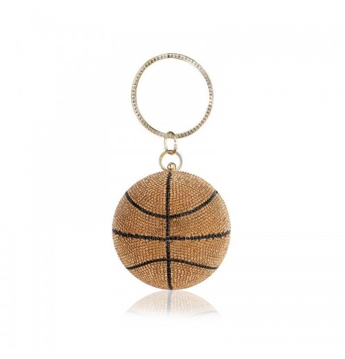 Rhinestone Basketball Purse