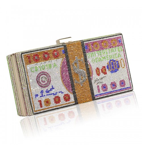 Money Rhinestone Purse