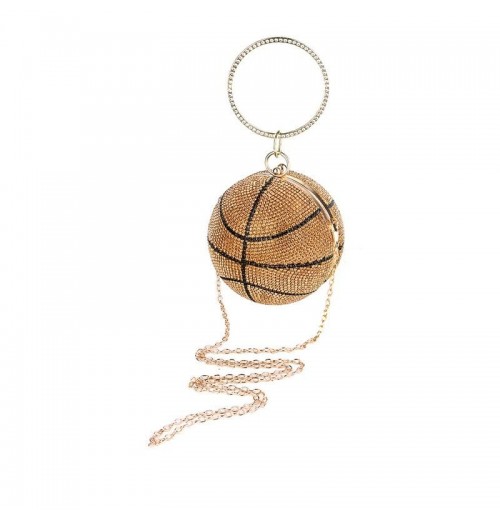 Rhinestone Basketball Purse