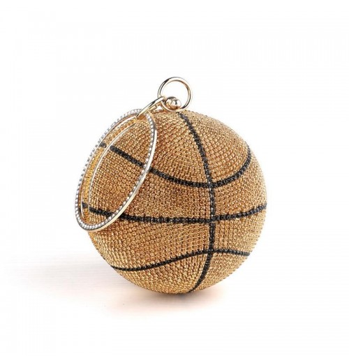 Rhinestone Basketball Purse