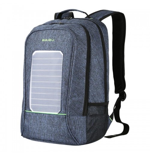 Outdoor Charging Backpack USB Port With Solar Panel