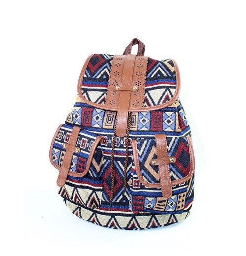 Boho Leather Backpack