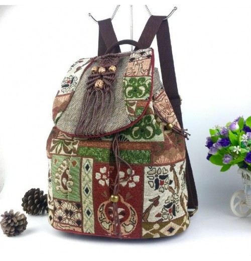 Bohemian Extra Large Canvas Backpack