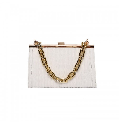 Black Clutch Bag With Chain Strap