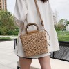 Bamboo Handle Straw Bag