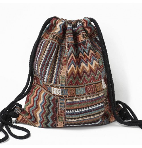 Boho Drawstring Backpack