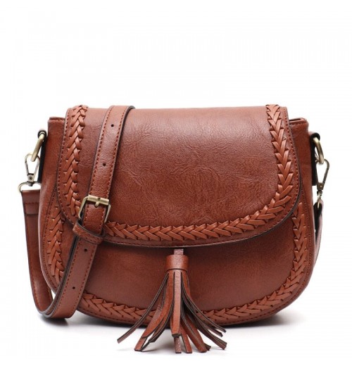 Boho Leather Crossbody Purse