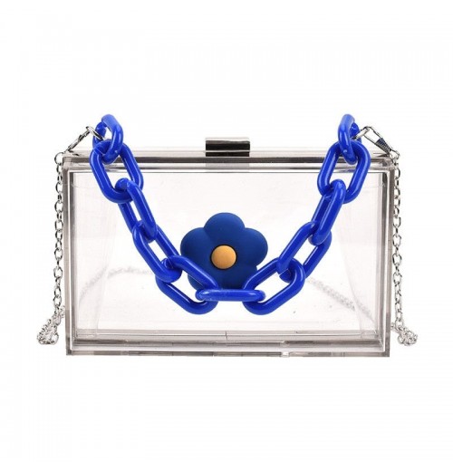 Clear Purse With Gold Chain