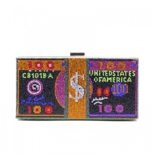 Money Rhinestone Purse