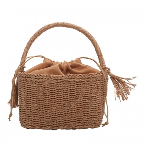 Straw Box Bag