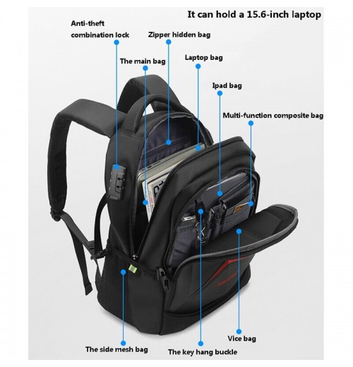 Smell Proof Backpack With Combination Lock