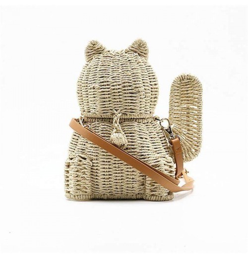 Mini Straw Crossbody Bag