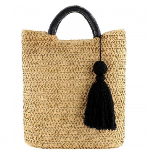 Large Straw Summer Handbag