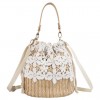 Straw Basket Bag With Drawstring Closure