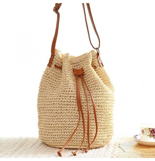 Straw Basket Bag With Tassels