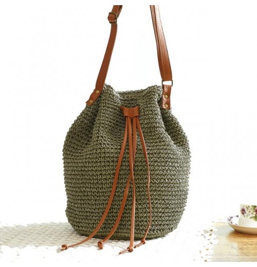 Straw Basket Bag With Tassels