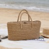 Straw Basket Bag With Drawstring