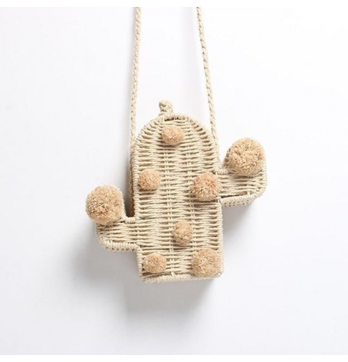 Straw Bag Pom Pom