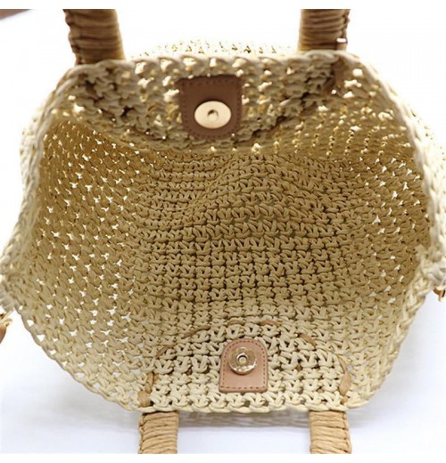 Straw Bag Leather Straps